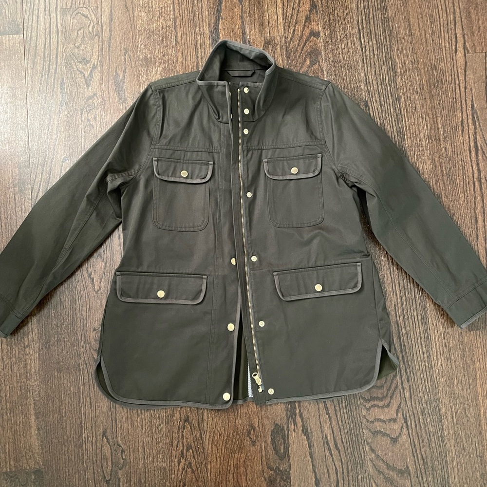 J. Crew Olive Utility Jacket with Pockets